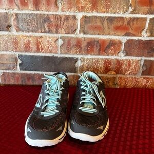 Skechers Go Walk Flash Womens Shoes Sneakers Size 8 Gray Mint Green